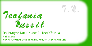 teofania mussil business card